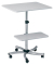 Stehpult, höhenverstellbar 74-112cm (H), 70x70cm (BxT), rechteckig, grau / silber