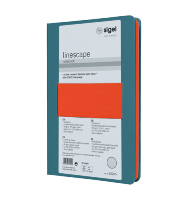 Notizbuch LS205, Notizbuch, blau, A5, liniert, 80g, 88 Blatt / 176 Seiten