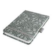 Notizbuch JN360, Notizblock, schwarz/grau, A6+, kariert, 100g, 79 Blatt