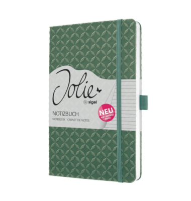 Notizbuch JN141, Conceptum Jolie Flair, gr&uuml;n, A5, liniert, 80g, 87 Blatt / 174 Seiten