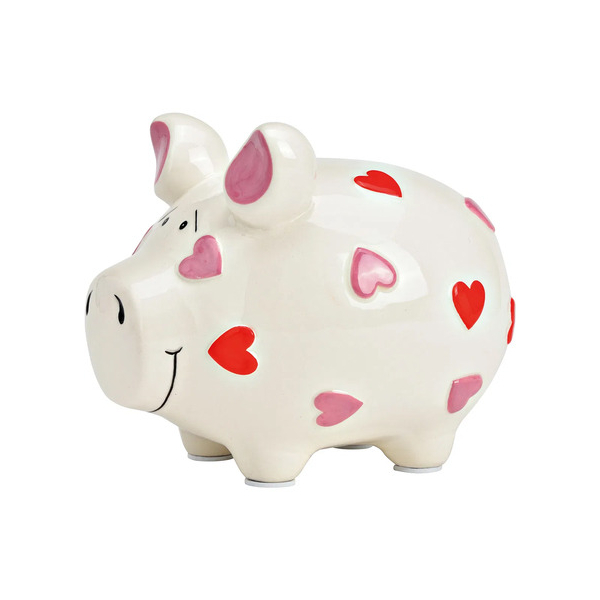2 Stück Alpedia Spardose Schwein (mittel) 10041999 , Herz 4007698634803 Alpedia