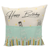 Kissen mit Fächer Happy Birthday