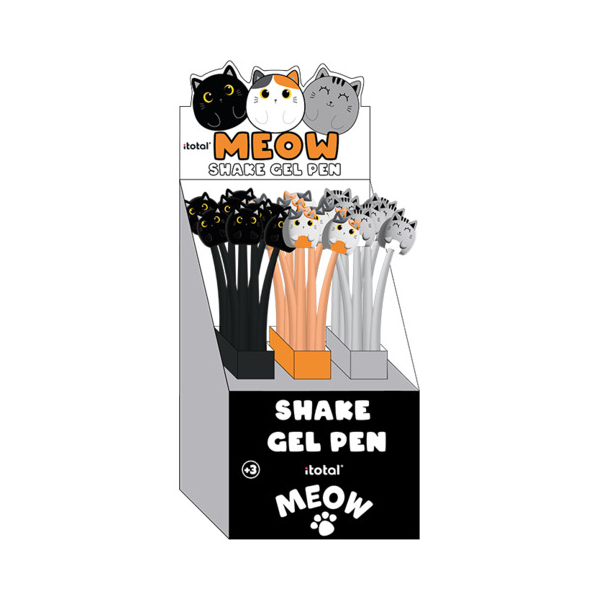 24 Stück ITOTAL Gelschreiber Flexi-pen Cats sortiert 8059037072704 ITOTAL