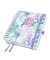 Buchkalender J6604, Jolie, lila, gr&uuml;n, blau, 1 Woche / 2 Seiten, 16,8x21,5cm (A5), 2027