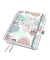Buchkalender J6602, Jolie, rosa, grau, mint, 1 Woche / 2 Seiten, 16,8x21,5cm (A5), 2027