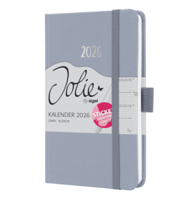 Buchkalender J6406, Jolie, flieder, 1 Woche / 2 Seiten, 9,5x15cm (A6), 2026