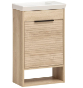 Waschbecken mit Unterschrank Mads 159075 weiß-eiche 45,5 x 27,0 x 5,0 cm