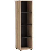 Aktenregal Emmik Emmik eiche, schwarz 44,8 x 41,0 x 163,6 cm