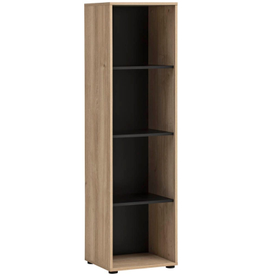 Aktenregal Emmik Emmik eiche, schwarz 44,8 x 41,0 x 163,6 cm