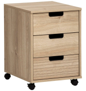 Emmik Emmik Rollcontainer weiß-eiche 3 Auszüge 40,0 x 50,0 x 57,0 cm