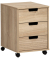Emmik Emmik Rollcontainer weiß-eiche 3 Auszüge 40,0 x 50,0 x 57,0 cm