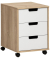 Emmik Emmik Rollcontainer weiß-eiche, weiß 3 Auszüge 40,0 x 50,0 x 57,0 cm