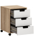 Emmik Emmik Rollcontainer weiß-eiche, weiß 3 Auszüge 40,0 x 50,0 x 57,0 cm