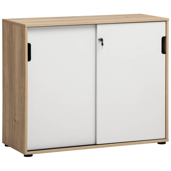 4027181124604 - Schiebetürenschrank Emmik Emmik 702043 weiß eiche 1 Fachboden 1001 x 410 x 836 cm 4027181124604 MÖBELPARTNER