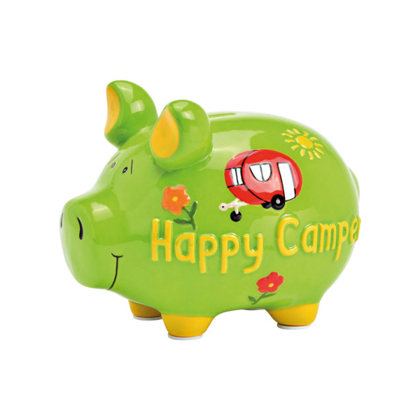 2 Stück KCG Spardose Schwein (mittel) 10041895 , Happy Camper 4007698631000 KCG
