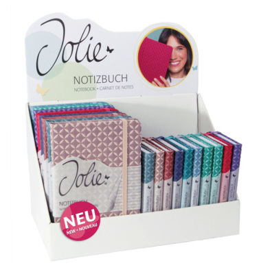 Notizbuch SF547, Jolie Flair, farbig sortiert, A5+A6, liniert, 80g, 87 Blatt / 174 Seiten