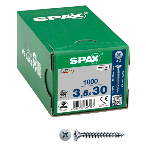 4003530003967 - Universalschrauben Z2 Senkkopf WIROX 1081010350305 35 mm x 30 mm 4003530003967 1000 Stück
