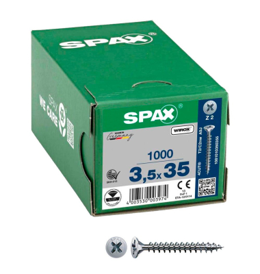 Universalschrauben Z2 Senkkopf WIROX 1081010350355 3,5 mm x 35 mm