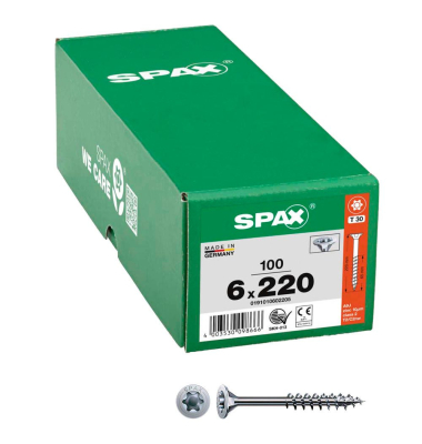 Universalschrauben T30 Senkkopf WIROX 0191010602205 6 mm x 220 mm