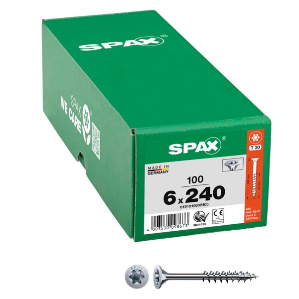 4003530098673 - Universalschrauben T30 Senkkopf WIROX 0191010602405 6 mm x 240 mm 4003530098673 100 Stück 4003530098673 - Universalschrauben T30 Senkkopf WIROX 0191010602405 6 mm x 240 mm 4003530098673 100 Stück