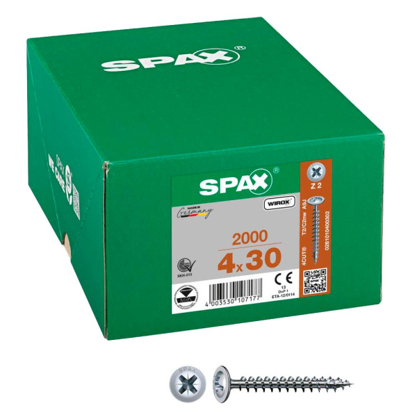 4003530107177 - Universalschrauben Z2 Rückwandkopf WIROX 0281010400302 4 mm x 30 mm 4003530107177 2000 Stück 4003530107177 - Universalschrauben Z2 Rückwandkopf WIROX 0281010400302 4 mm x 30 mm 4003530107177 2000 Stück