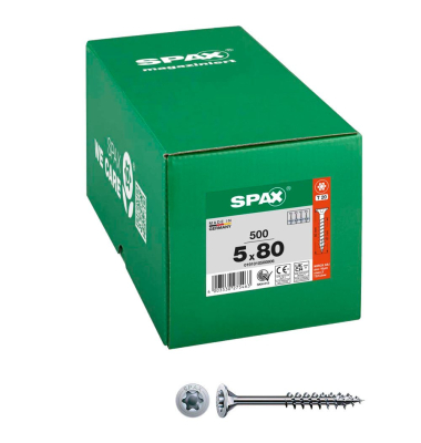 Universalschrauben T20 Senkkopf WIROX 0191010500805 5 mm x 80 mm
