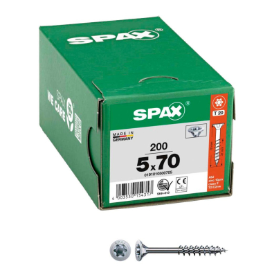 Universalschrauben T20 Senkkopf WIROX 0191010500705 5 mm x 70 mm