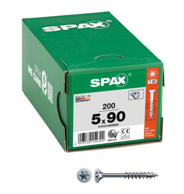 Universalschrauben T20 Senkkopf WIROX 0191010500905 5 mm x 90 mm