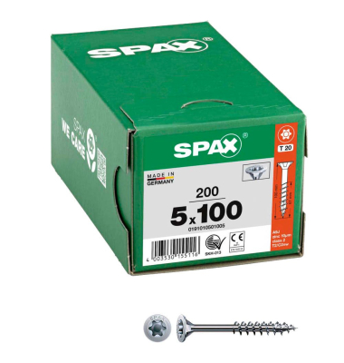 Universalschrauben T20 Senkkopf WIROX 0191010501005 5 mm x 100 mm