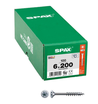 Universalschrauben T30 Senkkopf WIROX 0191010602005 6 mm x 200 mm