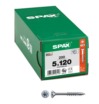 Universalschrauben T20 Senkkopf WIROX 0191010501205 5 mm x 120 mm