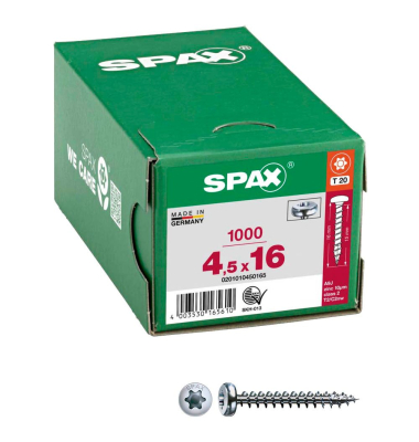 Universalschrauben T20 Halbrundkopf WIROX 0201010450165 4,5 mm x 16 mm