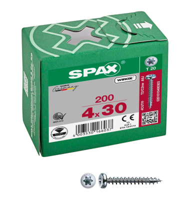 Universalschrauben T20 Halbrundkopf WIROX 0201010400303 4 mm x 30 mm
