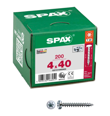 Universalschrauben T20 Halbrundkopf WIROX 0201010400403 4 mm x 40 mm