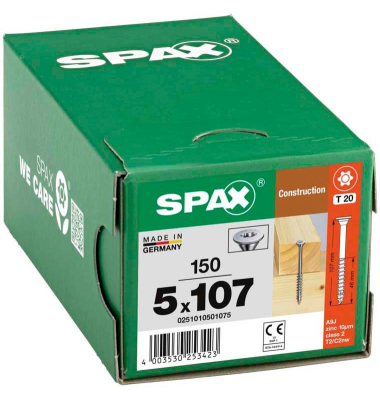 Universalschrauben T20 Tellerkopf WIROX 0251010501075 5 mm x 107 mm