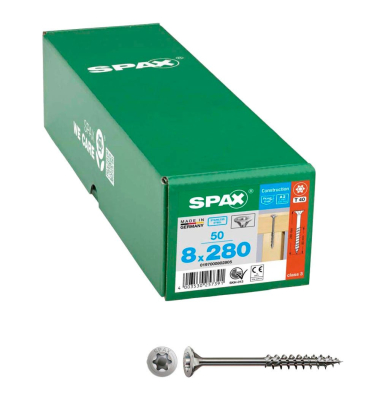 Universalschrauben T40 Senkkopf Edelstahl A2 0197000802805 8 mm x 280 mm