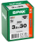 Universalschrauben T20 Senkkopf BLAX 1191040350303 3,5 mm x 30 mm