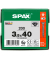 Universalschrauben T20 Senkkopf BLAX 1191040350403 3,5 mm x 40 mm