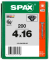 Universalschrauben T20 Senkkopf BLAX 1191040400163 4 mm x 16 mm