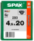 Universalschrauben T20 Senkkopf BLAX 1191040450203 4,5 mm x 20 mm