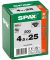 Universalschrauben T20 Senkkopf BLAX 1191040450253 4,5 mm x 25 mm