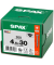 Universalschrauben T20 Senkkopf BLAX 1191040450303 4,5 mm x 30 mm