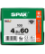 Universalschrauben T20 Senkkopf BLAX 1191040450603 4,5 mm x 60 mm