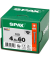 Universalschrauben T20 Senkkopf BLAX 1191040450603 4,5 mm x 60 mm