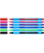 Kugelschreiber Slider Edge 407765, blau / schwarz / rot / hellgr&uuml;n / pink / violett, 0,7mm, Einweg