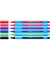 Kugelschreiber Slider Edge 407765, blau / schwarz / rot / hellgr&uuml;n / pink / violett, 0,7mm, Einweg