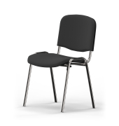 Besucherstuhl ISO 4 Fu&szlig; C11, schwarz / chrom, ohne Armlehnen, 4-Fu&szlig;-Gestell