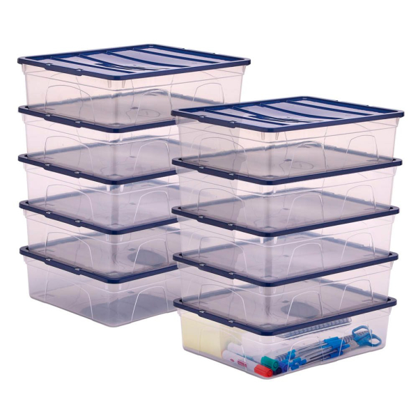 0004385980483 - 10 Aufbewahrungsboxen 120 l transparent blau 320 x 400 x 110 cm 0004385980483 10 Stück 0004385980483 - 10 Aufbewahrungsboxen 120 l transparent blau 320 x 400 x 110 cm 0004385980483 10 Stück