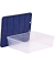 Aufbewahrungsbox 100135769, außen 32x40x11cm, Kunststoff transparent/blau
