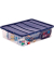 Aufbewahrungsbox 100135769, außen 32x40x11cm, Kunststoff transparent/blau